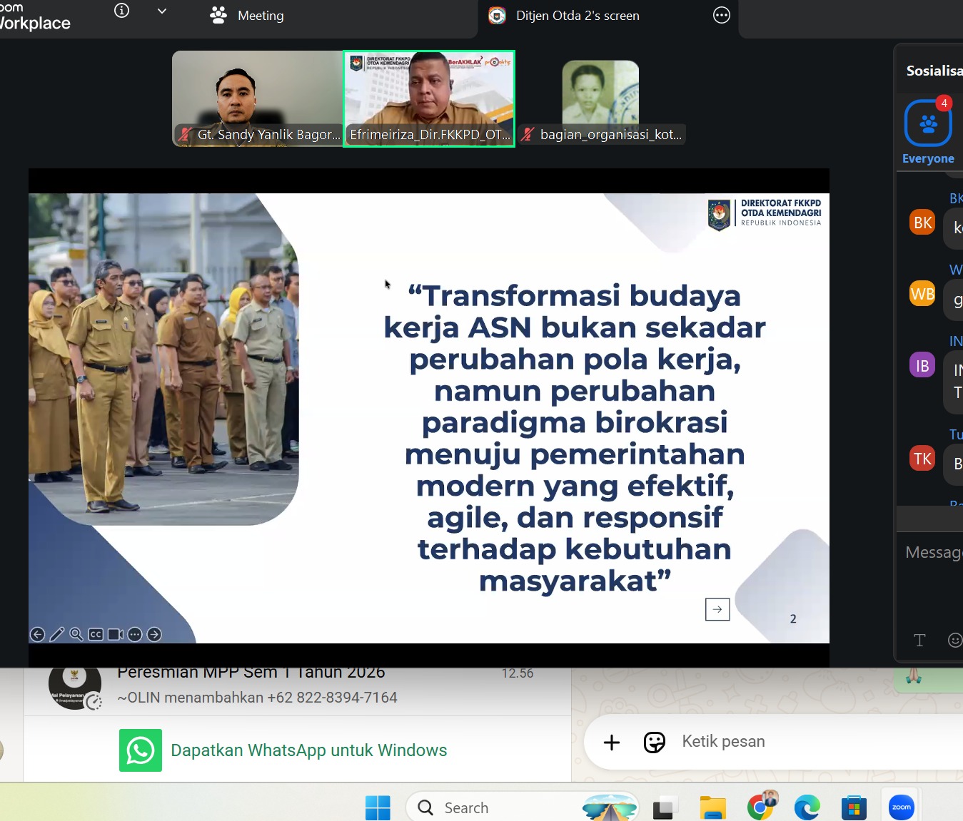 LAPORAN HARIAN BAGIAN ORGANISASI