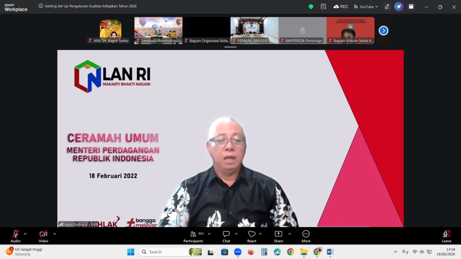 LAPORAN HARIAN BAGIAN ORGANISASI