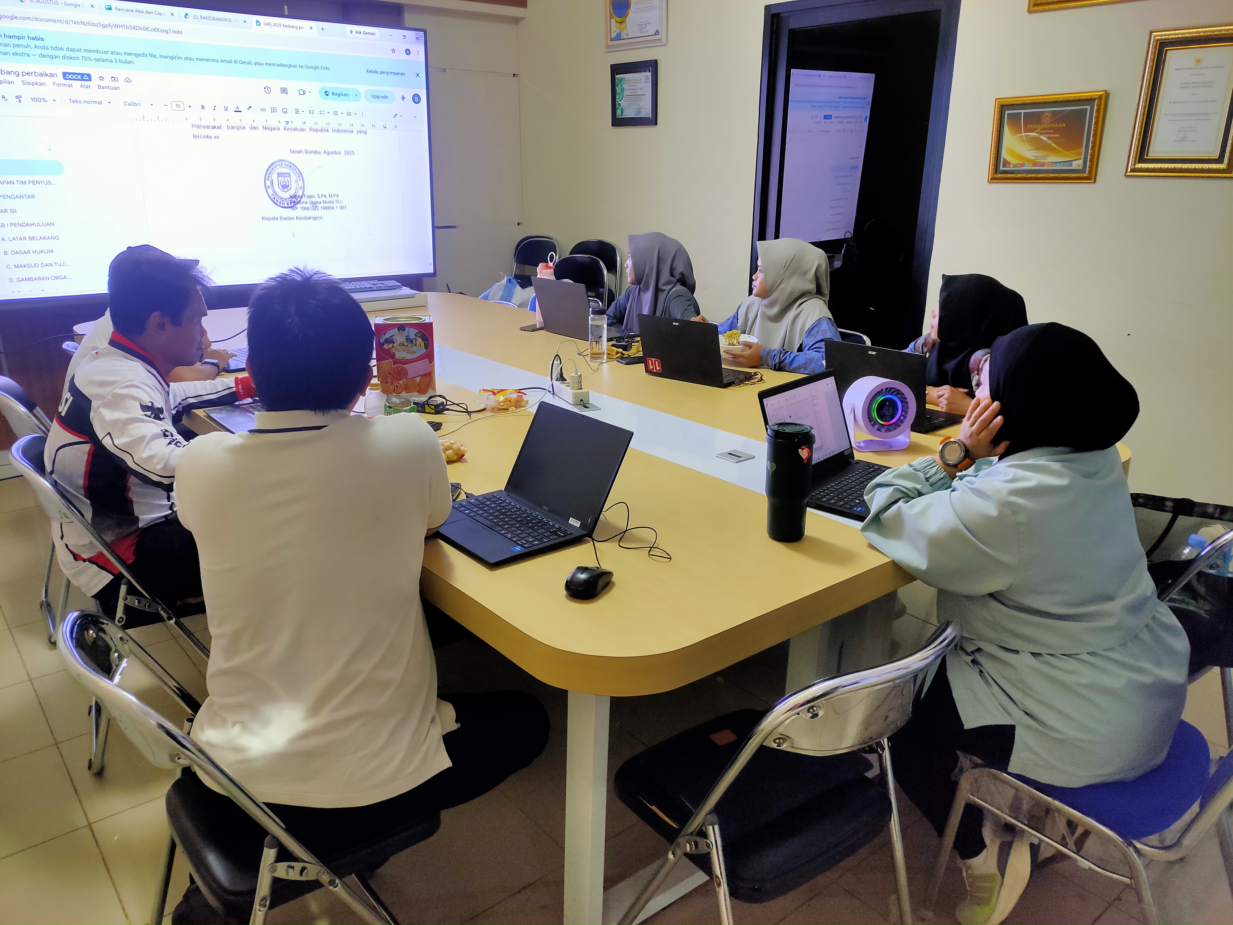 LAPORAN HARIAN BAGIAN ORGANISASI