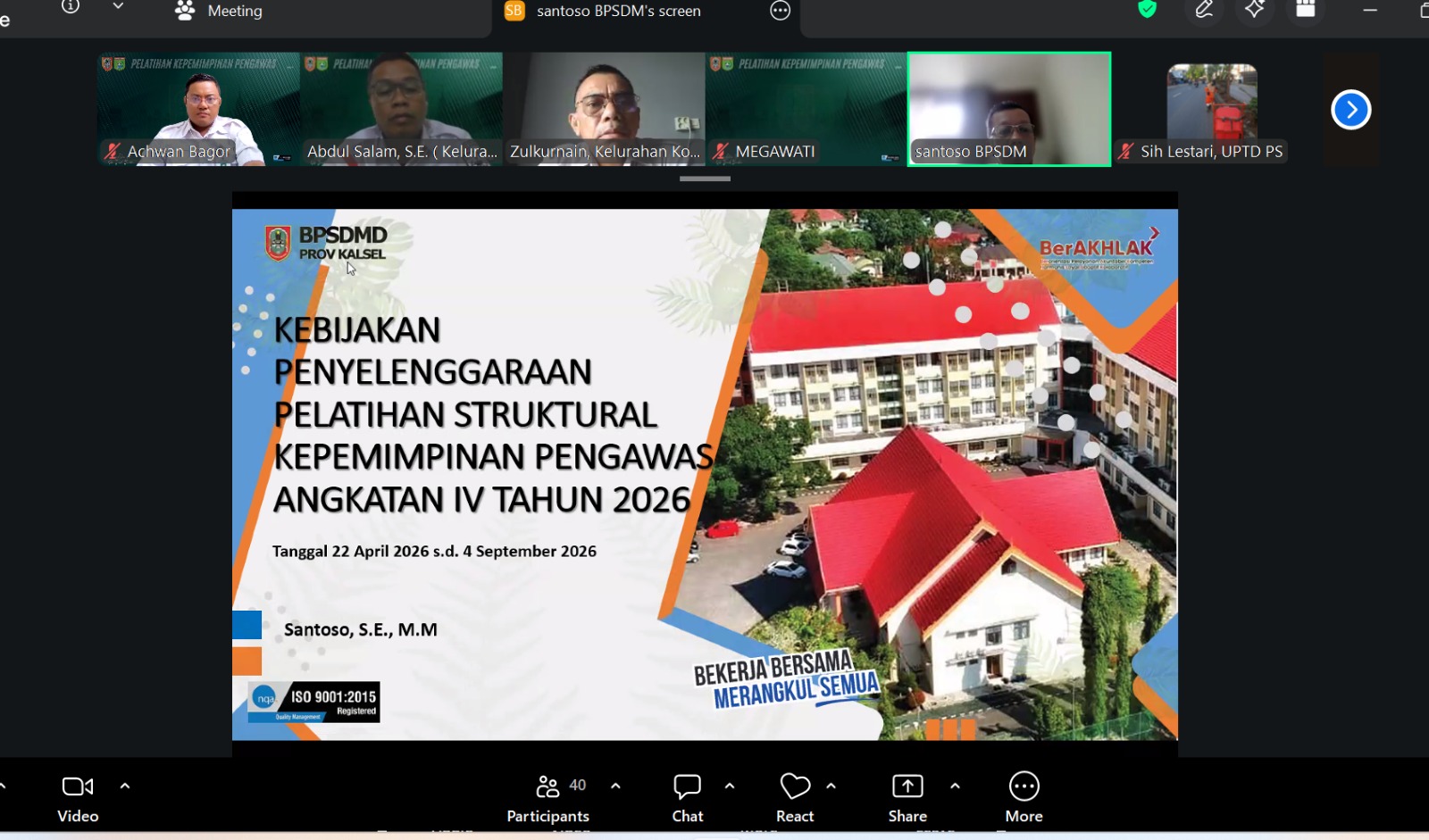 LAPORAN HARIAN BAGIAN ORGANISASI