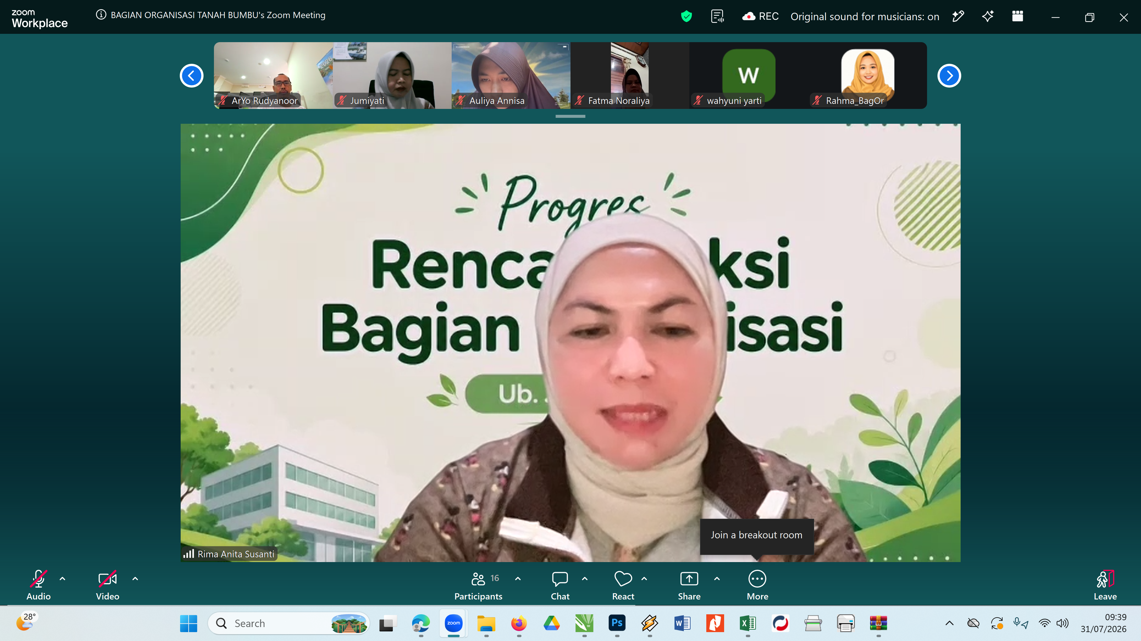 LAPORAN HARIAN BAGIAN ORGANISASI